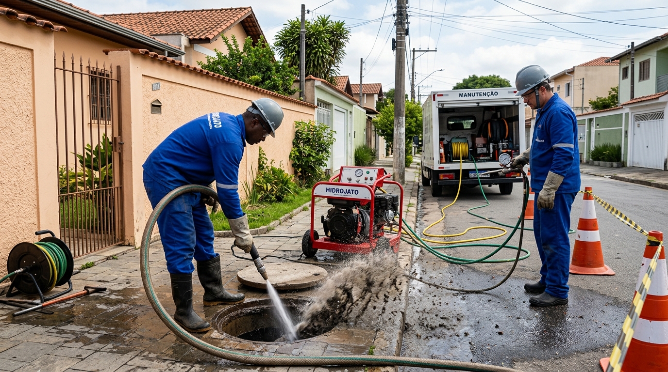 Hidrojateamento residencial em Joinville-SC